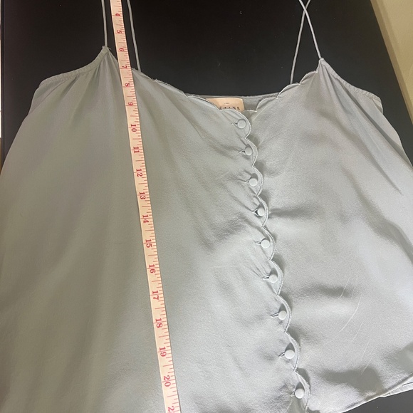 RARE Sézane Athena Celadon Silk Top Size 42 - Picture 6 of 7